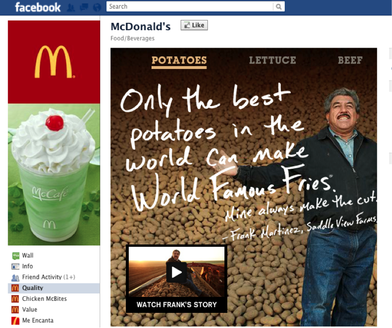 mcdonalds facebook