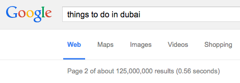 Google Dubai results
