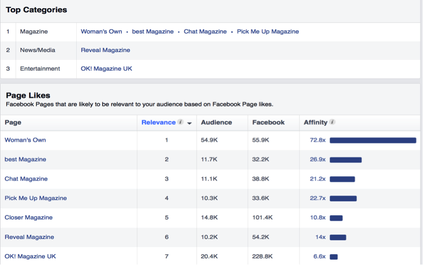 facebook audience insights