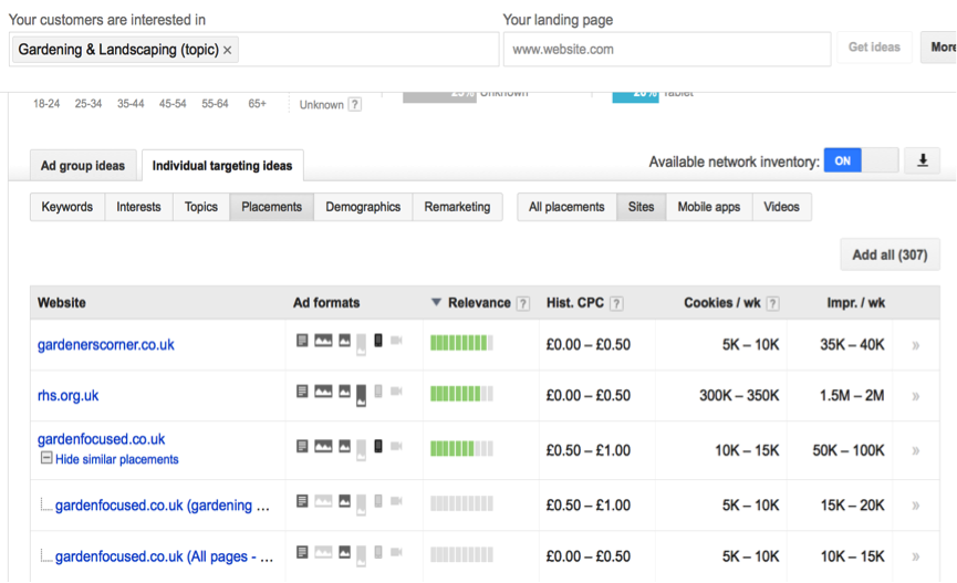 google display planner